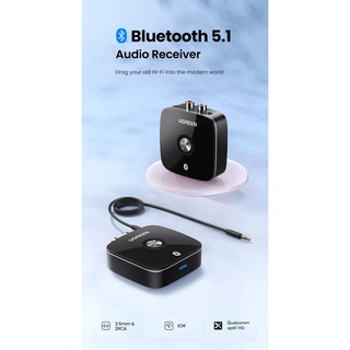 ภาพขนาดย่อของภาพหน้าปกสินค้าUgreen Bluetooth 5.1 Receiver aptX HD 2RCA 3.5mm Audio Adapter จากร้าน warmuily บน Shopee