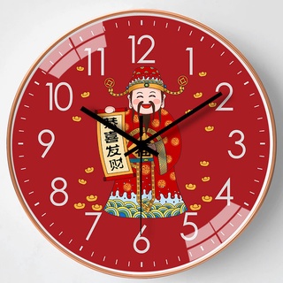 ภาพขนาดย่อของภาพหน้าปกสินค้านาฬิกาแฟชั่น Mute Quartz, นาฬิกาแขวนมงคล, Gongxi Fa Cai Ruyi Wall Clock จากร้าน elemonbg บน Shopee ภาพที่ 8
