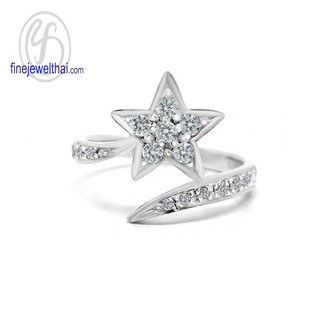 Finejewelthai แหวน-แหวนเพชร-แหวนเงินแท้-Endless-Diamond-CZ-Silver-Ring - R1124cz (สามารถเลือกสีตัวเรือนได้)