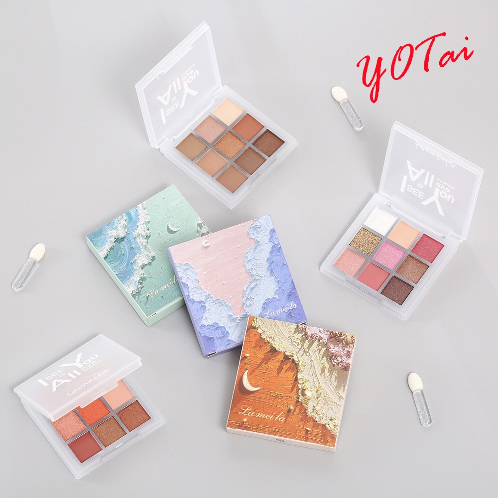 ภาพสินค้าYOTAI ️LAMEILA ️พาเลทอายแชโดว์ 9สี เนื้อดินน้ำมัน สีสวย ติดทน กันน้ำ 9ช่อง แบบพกพาและใช้งานง่าย จากร้าน yotaibkk บน Shopee ภาพที่ 3