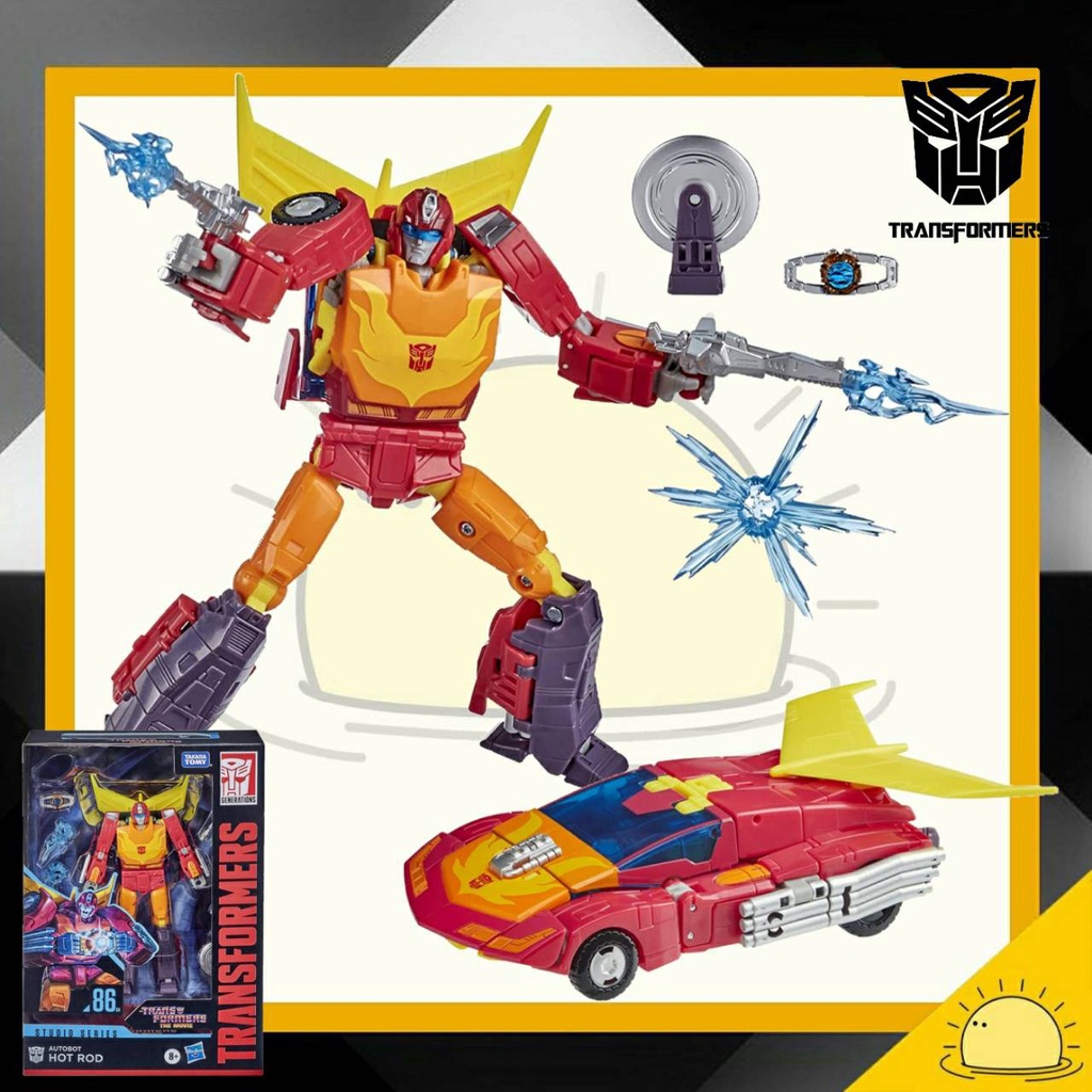 ภาพหน้าปกสินค้าTransformers Toys Studio Series 86.04 Voyager Class The The Movie 1986 Autobot Hot Rod 6.5-inch
