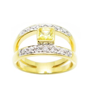 ภาพหน้าปกสินค้าแหวนผู้หญิงมินิมอล แหวนพลอยบุศราคัม แหวนสีเหลือง ประดับเพชร เพชร cz ชุบทอง ที่เกี่ยวข้อง