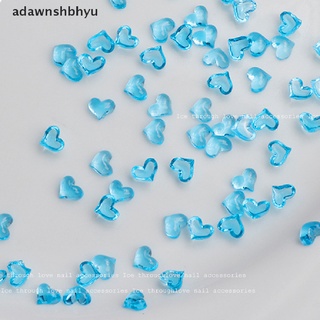 Adawnshbhyu อุปกรณ์ตกแต่งเล็บ รูปหัวใจ ไล่โทนสี 50 ชิ้น