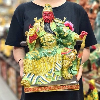 เจ้าพ่อ กวนอู กวนกง  เจ้าพ่อกวนอู เทพเจ้ากวนอู นั่ง อ่านหนังสือ ตำรา ความสูง12นิ้ว พร้อมส่ง