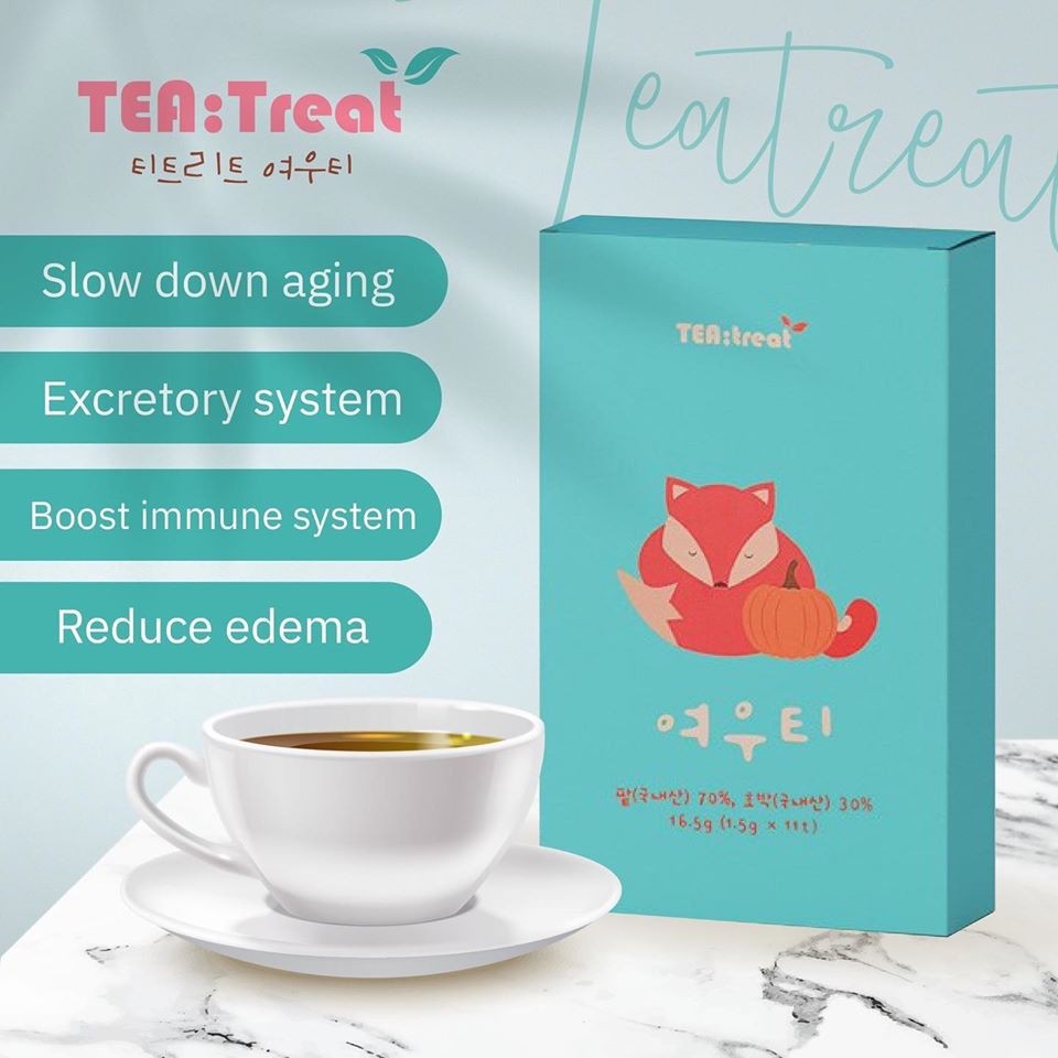 Tea Treat 여우티 Fox tea ชาจิ้งจอกฟักทอง ชาลดบวม ลดน้ำหนัก จากเกาหลี ชาลด ...