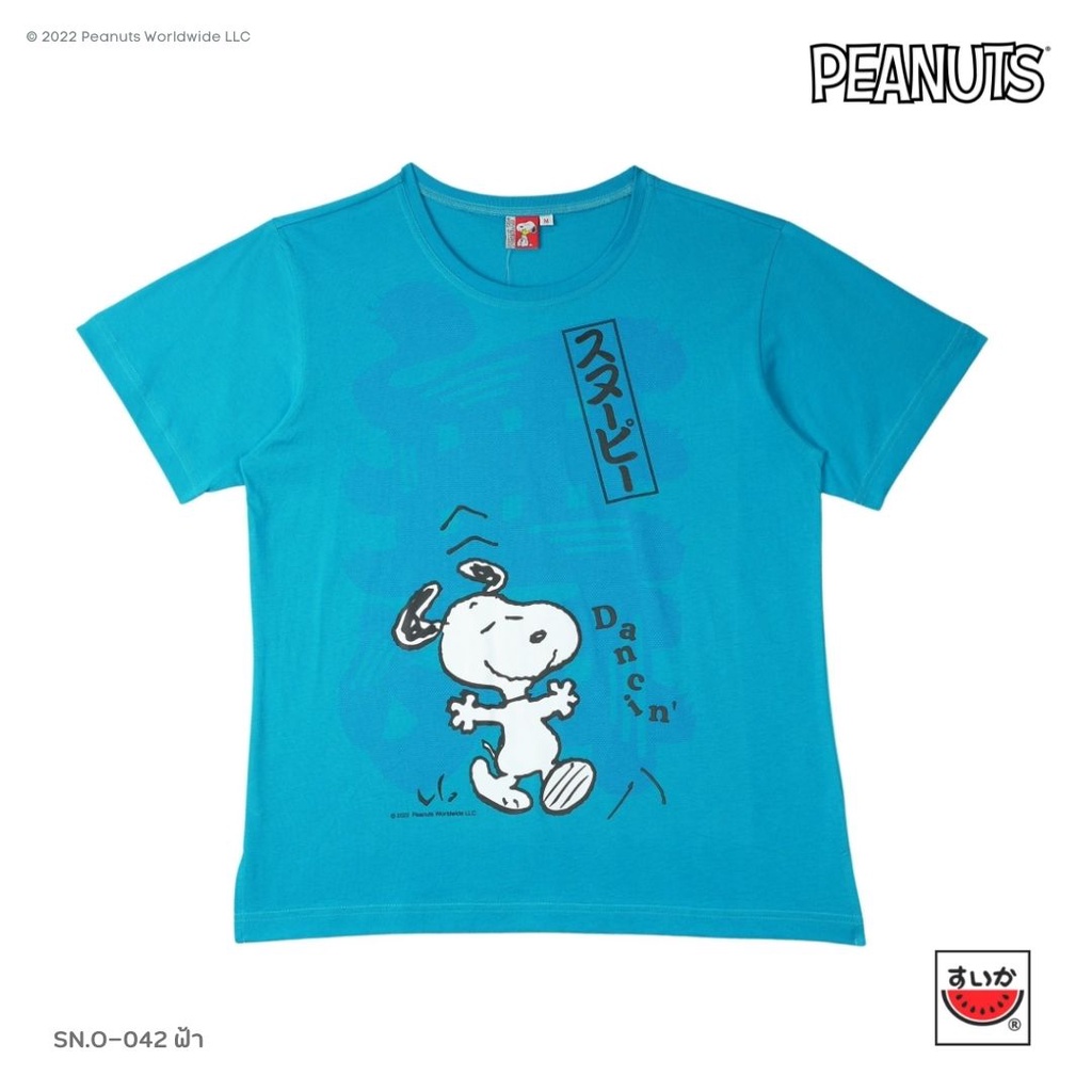 cotton-tshirts-แตงโม-suika-เสื้อแตงโมคอกลม-สนูปปี้-sn-o-042