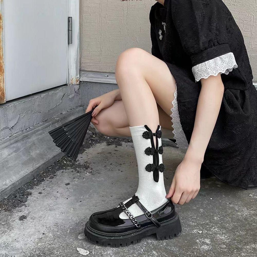 daron-tube-socks-casual-socks-leisure-breathable-hollow-calf-socks-female-jk-socks-autumn-and-winter-chinese-style-women-socks