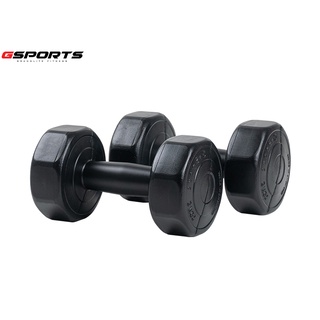 สินค้า GSports ดัมเบลพลาสติกสีดำ 3 kg แพ็คคู่ Dumbbell Black 3 kg x 2 รุ่น DB3-B x 2