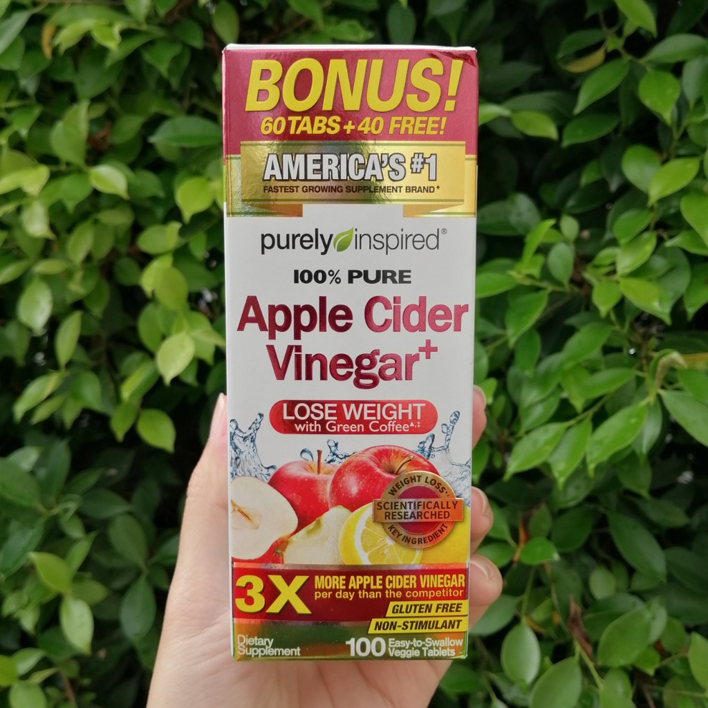 Purely Inspired® Apple Cider Vinegar+ 100 EasytoSwallow Veggie Tablets