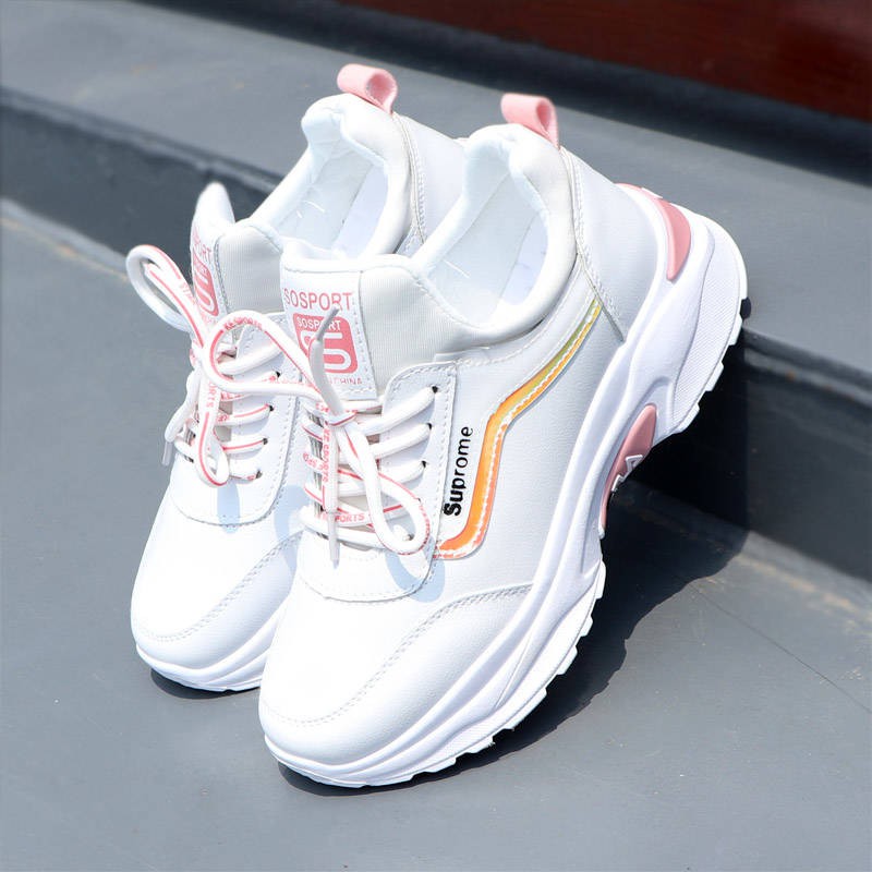 ร้องเท้าผ้าใบ-ผ้าใบสีขาว-รองเท้ากีฬาผู้หญิงฤดูใบไม้ร่วง-2019-ใหม่-ins-ป่าระบายอากาศสีขาวรองเท้านักเรียนพื้นเรียบน้ำหนัก