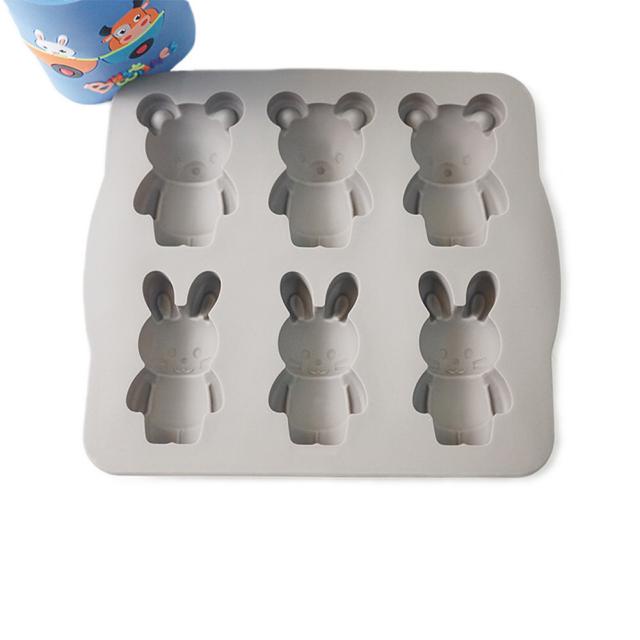 rabbit-bear-silicone-mold-พิมพ์ซิลิโคน-ทำขนม-โมล์สบู่-ลายหมีกับกระต่าย