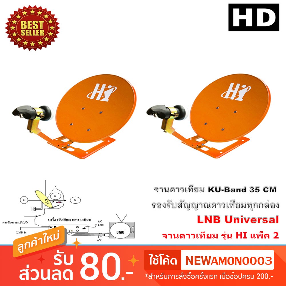 ชุดจานดาวเทียมปิคนิค-รุ่น-hi-35cm-แพ็ค-2