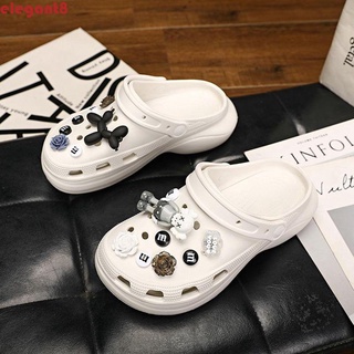 รองเท้าแตะ Crocs แต่งหัวเข็มขัด ลาย Kuromi Melody น่ารัก แฟชั่นฤดูร้อน สําหรับเด็ก