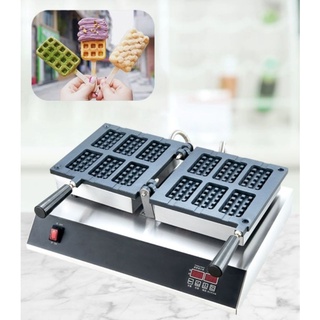 วาฟเฟิลเบลเยียม วาฟเฟิลสี่เหลี่ยมผืนผ้า6ชิ้น 220V ไฟฟ้า