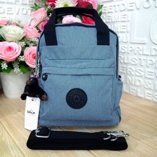 💫 KIPLING 3 WAYS MINI BACKPACK   👍กระเป๋าสะพายรุ่นใหม่วัสดุ Nylon &amp; Polyester 100%