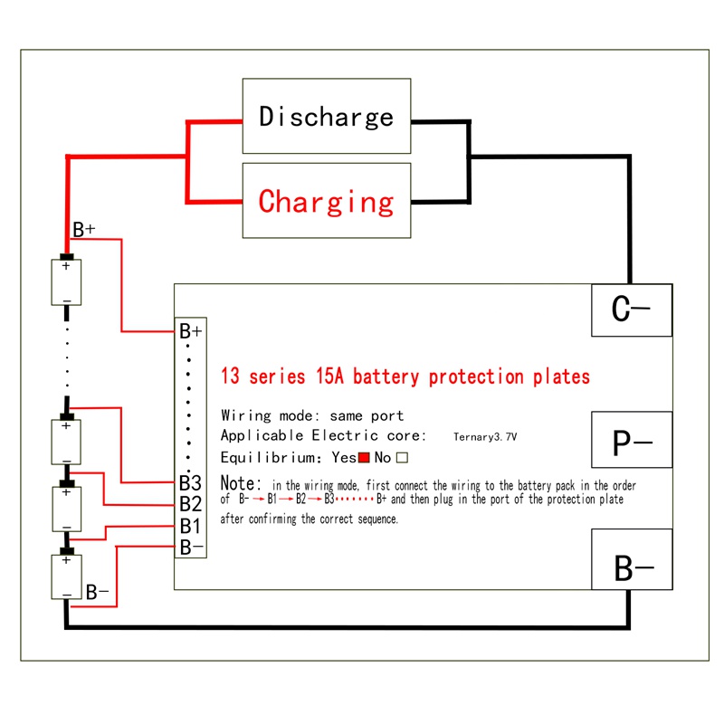 cod-13s-48v-15a-li-ion-บอร์ดแบตเตอรี่ลิปออน-bms-pcb-พร้อมฮีทซิงค์