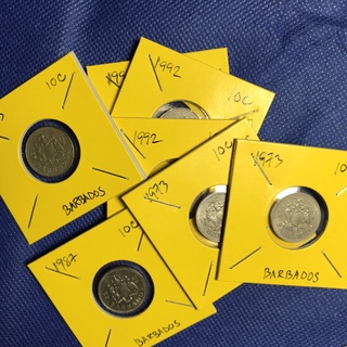 Special Lot No.60272 ปี1973-1992 BARBADOS 10 CENTS เหรียญสะสม เหรียญต่างประเทศ เหรียญเก่า หายาก ราคาถูก