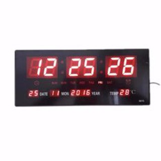 นาฬิกาดิจิตอลLED Number Clock แขวนผนัง รุ่น 3615 ขนาด 36X15X3CM (ตัวเลขสีแดง)