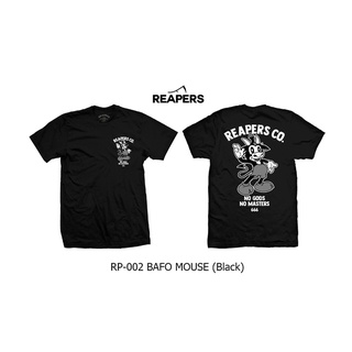 REAPERS-002 BAFO MOUSE(black)เสื้อผลิตจากผ้า cotton เกรดดี 100 % ใส่สบายไม่ยืดไม่หด