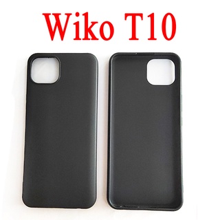 พร้อมส่ง เคสโทรศัพท์มือถือ สีดําล้วน สําหรับ Wiko T10