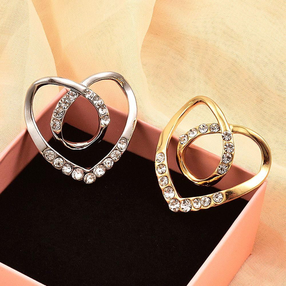 doreen-ผ้าพันคอหัวเข็มขัดผู้หญิงของขวัญเรขาคณิตหัวใจรักสามแหวนคริสตัลผ้าพันคอแหวน