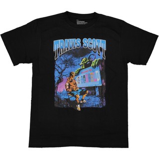 เสื้อยืดโอเวอร์ไซส์⭐ Travis scott ⭐ เสื้อยืด เสื้อวง คอกลม แขนสั้น แฟชั่น Welcome to astroworld  unisexS-3XL