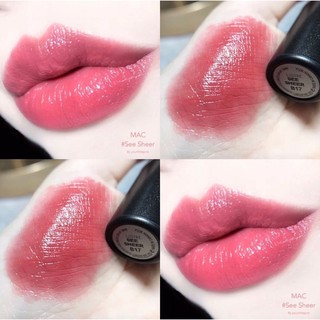 Mac Lustre Lipstick 3g. / สี SEE SHEER เซลล์อยุ่ค่า