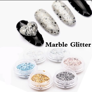 กากเพชรตกแต่งเล็บ#Marble Glitter