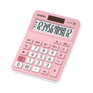 Casio Calculator เครื่องคิดเลข  คาสิโอ รุ่น  MX-12B-PK แบบตั้งโต๊ะสีสัน ขนาดกะทัดรัด 12 หลัก สีชมพู