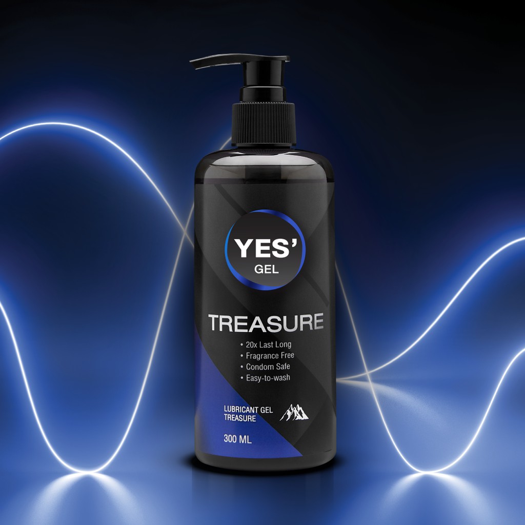 รูปภาพสินค้าแรกของYES' Treasure Gel เจลหล่อลื่น Water-based สูตรแห้งช้า 20 เท่า เนื้อเจลสีใส ไม่มีกลิ่น ปริมาณ 300ml