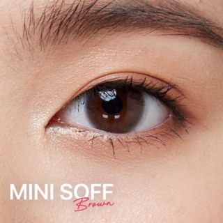 Mini Soff Brown (soft) สายตาปกติถึง-4.75 คอนแทคเลนส์ Kitty kawaii