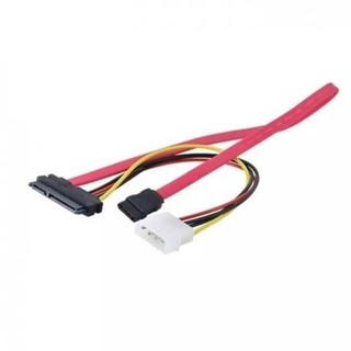 สาย SATA Combo 15 Pin Power and 7 Pin Data Cable 4 Pin Molex to Serial ATA คุณภาพสูง ความเร็วเต็มสปีด ยาวสุดๆ 40 ซม.
