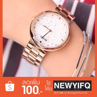 นาฬิกาแฟชั่นแบรนด์แท้ GUOU ลดเพิ่ม 100-ส่งฟรี