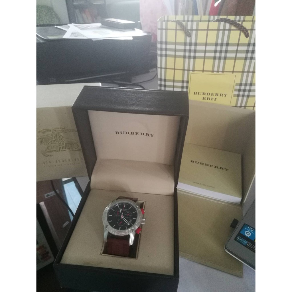 Sale Burberry Sport Chronograph Mens Watch Model BU7706 42 Shopee Thailand
