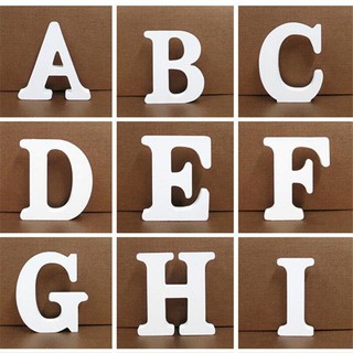 Cheap Cheap ตัวอักษรไม้ สีขาว Set-1/2 B - L อักษร ตัวอักษร ตัวอักษรภาษาอังกฤษ