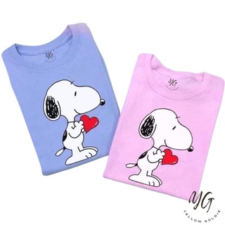 [S-5XL]เสื้อยืด พิมพ์ลาย Snoopy แฟชั่นคู่รัก สําหรับครอบครัว