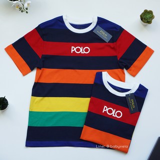 พร้อมส่ง!! Polo Ralph Lauren รุ่น Logo Striped Cotton Jersey Tee