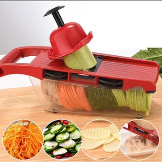 multi-function มัลติฟังค์ชั่น🥔🧄🥕🌶🍅 เครื่องหั่นผัก ผลไม้ หั่น สไลด์ ซอย สับ 6 ใบมีด Kitchen chopper