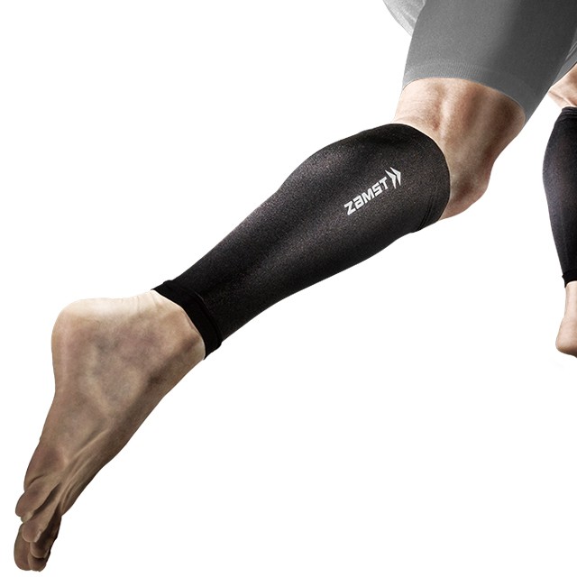 zamst-compression-calf-sleeve-black-รัดน่อง