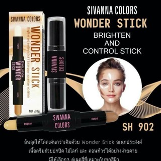 SIVANNA WONDER STICK BRIGHTEN &amp; CONTOUR STICK SH -902 ไฮไลท์ คอนทัวร์ ซิวันน่า  ไฮไลต์ เฉดดิ้ง