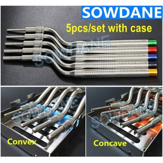 5 Pcs Set Dental Implant Plant Osteotome Device Bone Extruder Dental tooth extraction tool Sinus Lift Tool Bended Tip wi