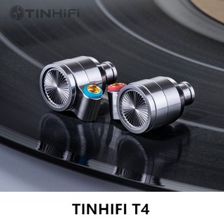 TINHIFI T4 HIFI Metal Earphone 10mm CNT Dynamic Driver HIFI Bass Earphone headset MMCX Cable TIN P1 T2 PRO T3