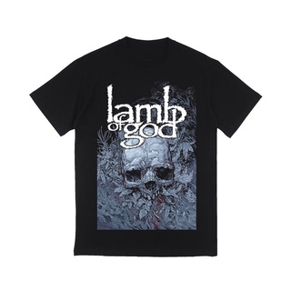 เสื้อยืดสีขาวเสื้อยืดพรีเมี่ยม พิมพ์ลาย Lamb OF GOD RAGE SKULL PREMIUM สําหรับผู้ชายS-4XL