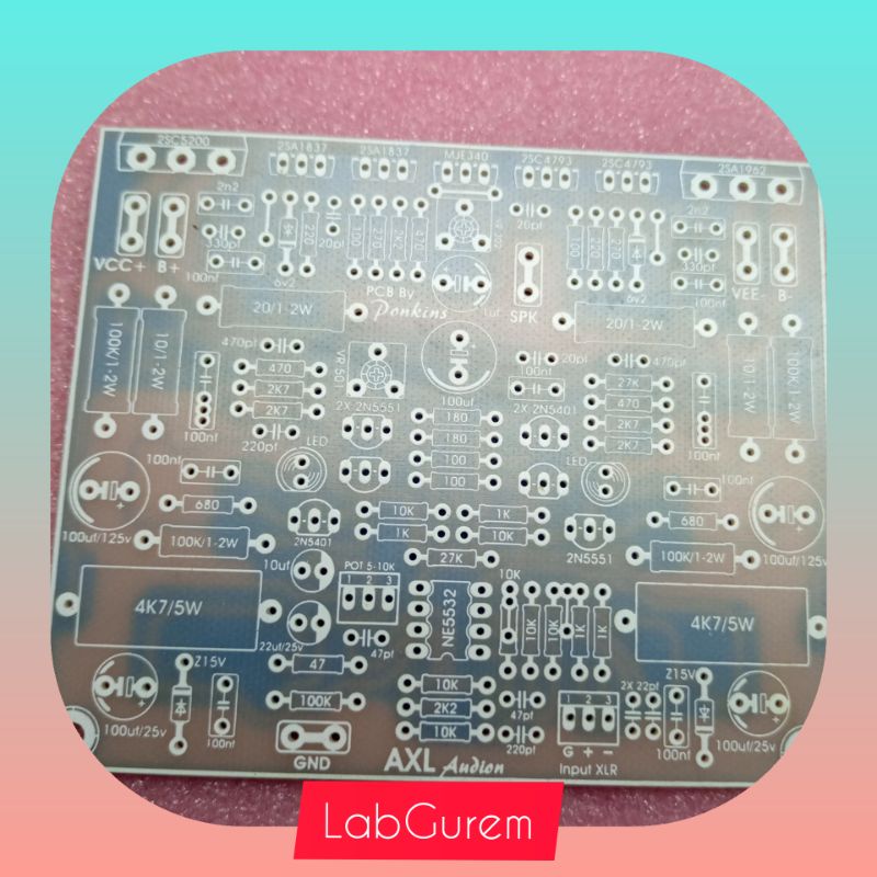 เครื่องขยายเสียง Pcb POWER AMPLIFIER AXL AUDION ไฟเบอร์กําบัง uv