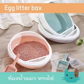 ภาพหน้าปกสินค้าPetaholic กระบะทรายแมว ห้องน้ำแมวทรงไข่ ห้องน้ำแมว (TB051) กระบะทรายแมว ทรงไข่ Egg Litter Box ที่เกี่ยวข้อง