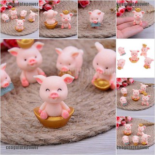 (coagulatepower) ตุ๊กตาหมูน่ารัก diy สําหรับตกแต่งสวน 5 ชิ้น /