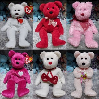 สินค้า GB 09 - ตุ๊กตาหมี ty ขนาด 8 นิ้ว - Heart Love Kiss (ของเล่น ของสะสม แต่งบ้าน แต่งร้าน)