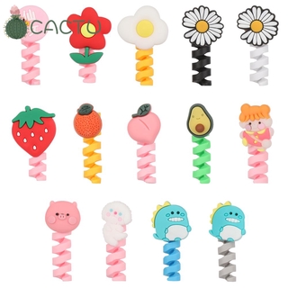 Cactu ซิลิโคนถนอมสายชาร์จ USB นิ่ม ลายการ์ตูน