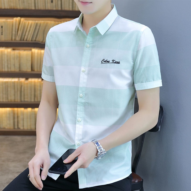 2022-เสื้อเชิ้ตลายสก็อตลำลองผู้ชายใหม่-หลากหลายสีให้เลือก