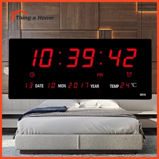 ภาพหน้าปกสินค้าThing a Home นาฬิกาดิจิตอล LED DIGITAL CLOCK รุ่น 3615 (ตัวเลขสีแดง) สามารถติดตั้งแบบแขวนผนังได้ ขนาด 36X15X3CM ที่เกี่ยวข้อง